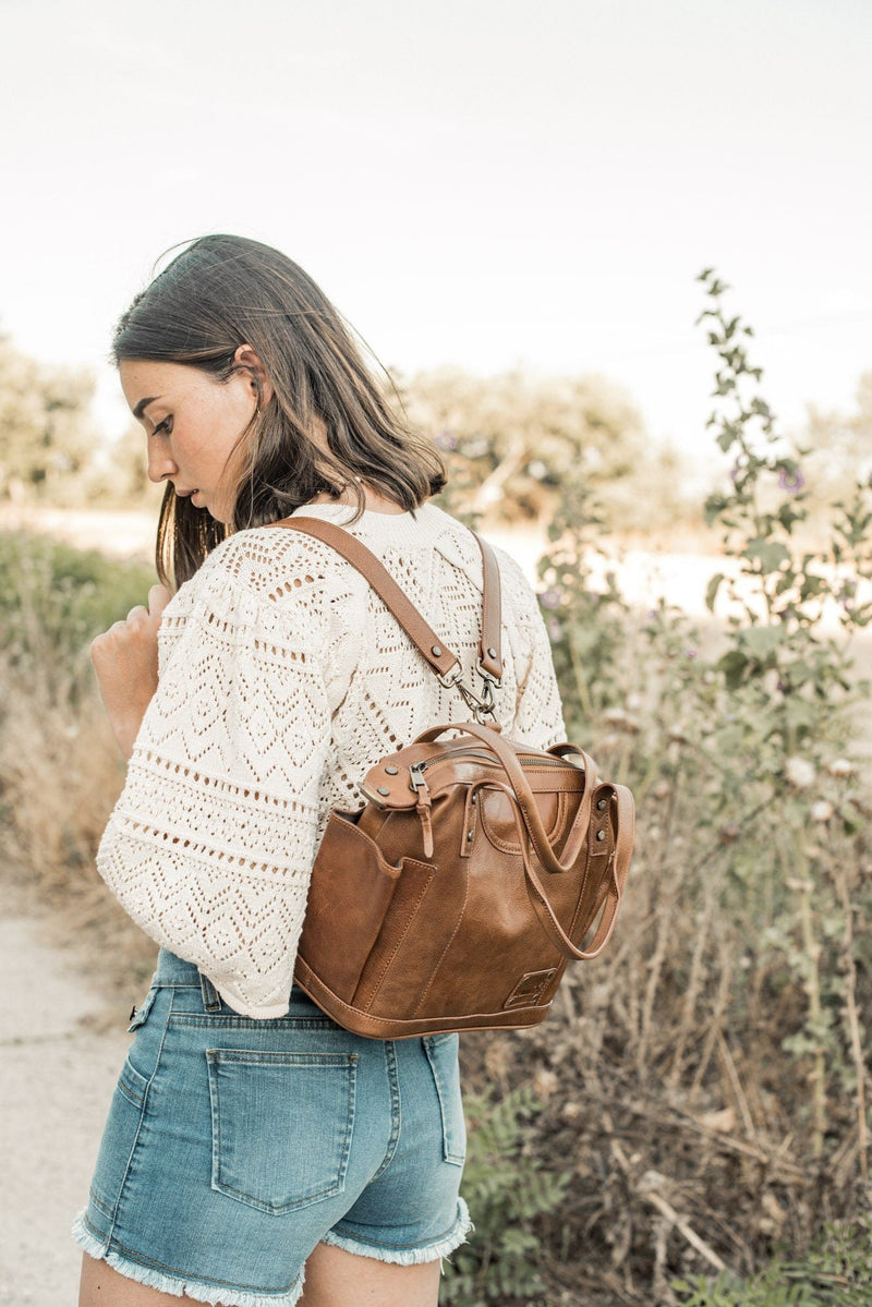 VINTAGE - ALL VEGAN LEATHER MY NAWAL® Marrón Mini 