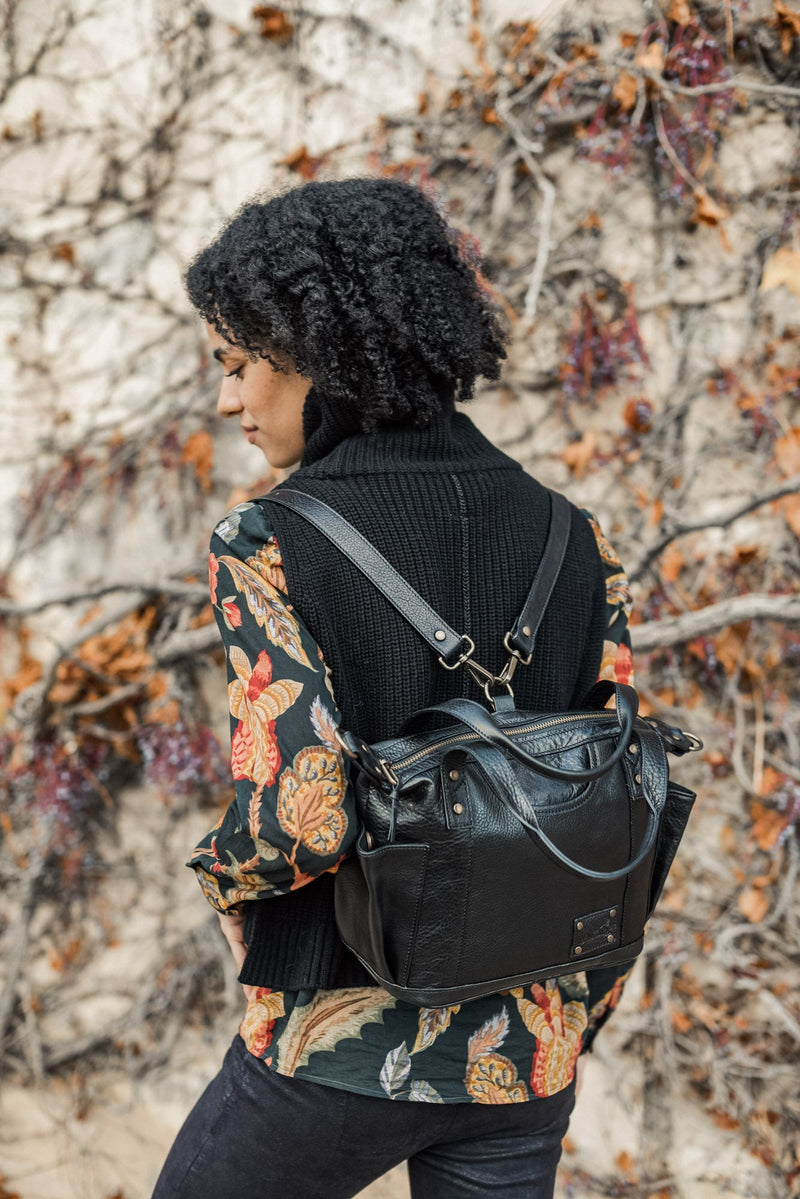 VINTAGE - ALL VEGAN LEATHER MY NAWAL® Negro Mini 